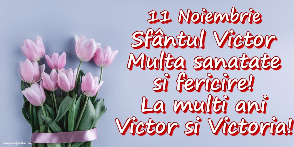 Felicitari de Sfantul Victor - 11 Noiembrie Sfântul Victor Multa sanatate si fericire! - mesajeurarifelicitari.com
