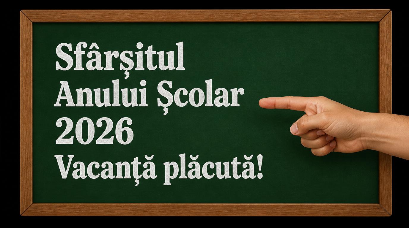 Sfârșitul Anului Școlar 2026 Vacanță plăcută!