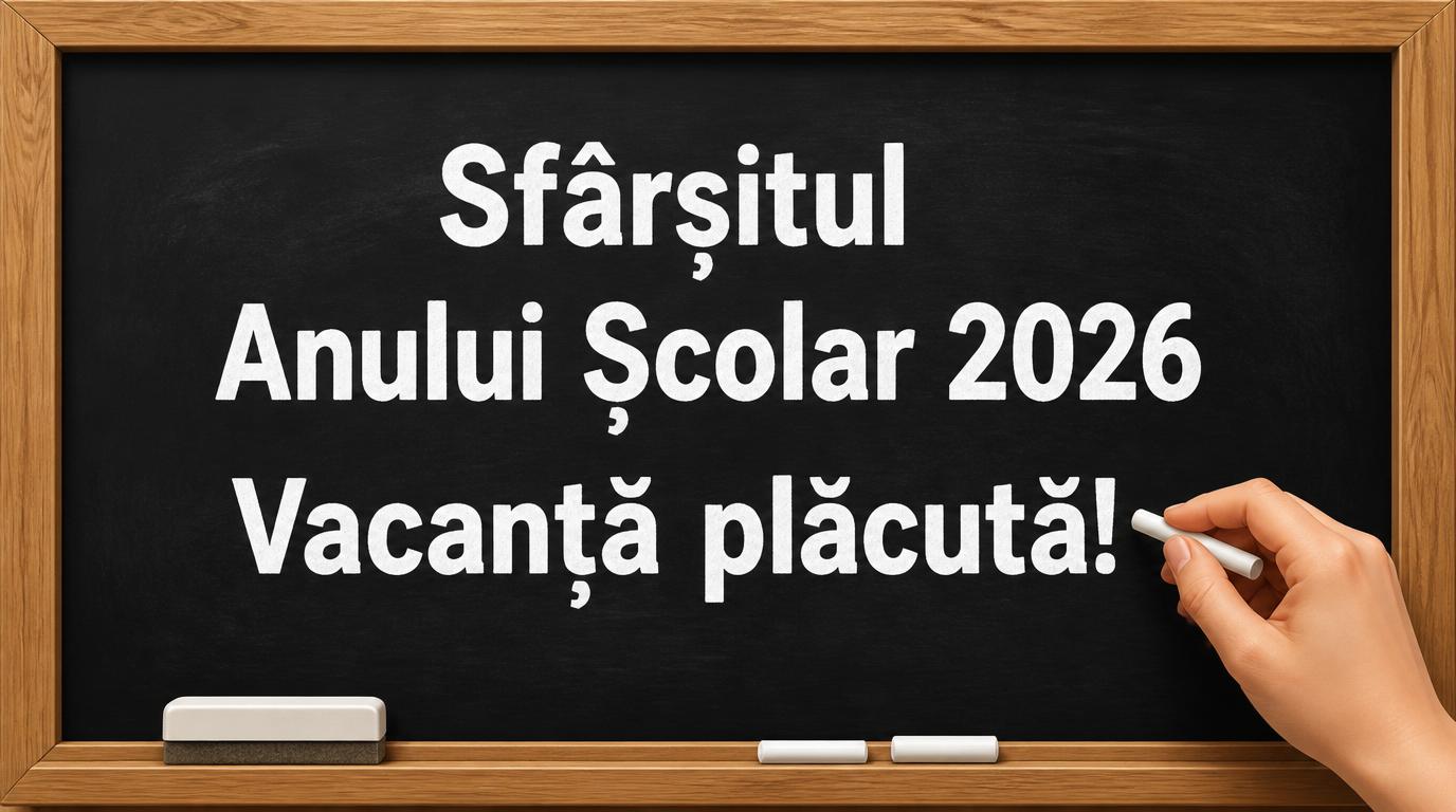 Sfârșitul Anului Școlar 2026 Vacanță plăcută!