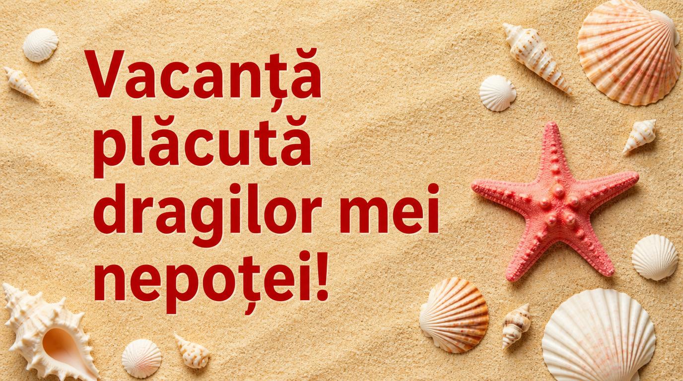 Vacanță plăcută dragilor mei nepoței!