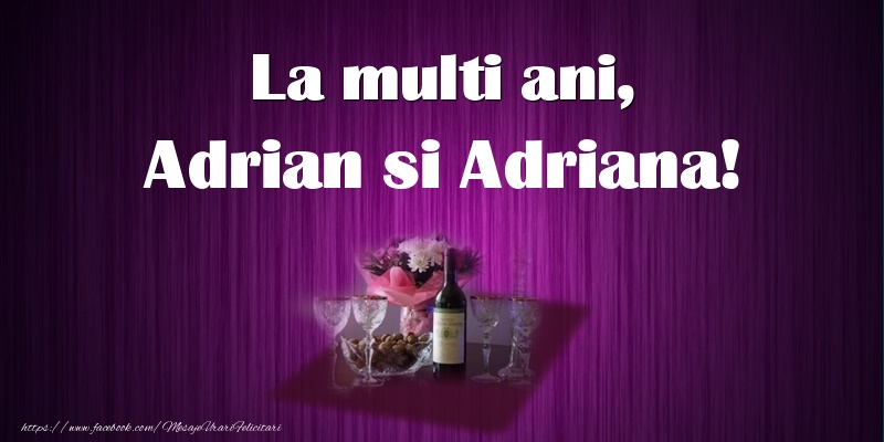 Felicitari de Sfintii Adrian si Natalia - La multi ani, Adrian si Adriana! - mesajeurarifelicitari.com