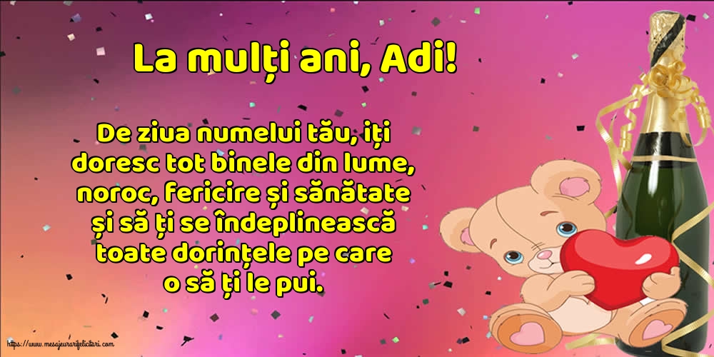La mulți ani, Adi!