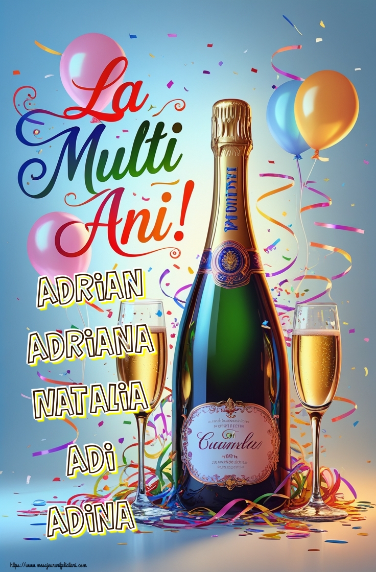 Adrian Adriana Natalia Adi Adina