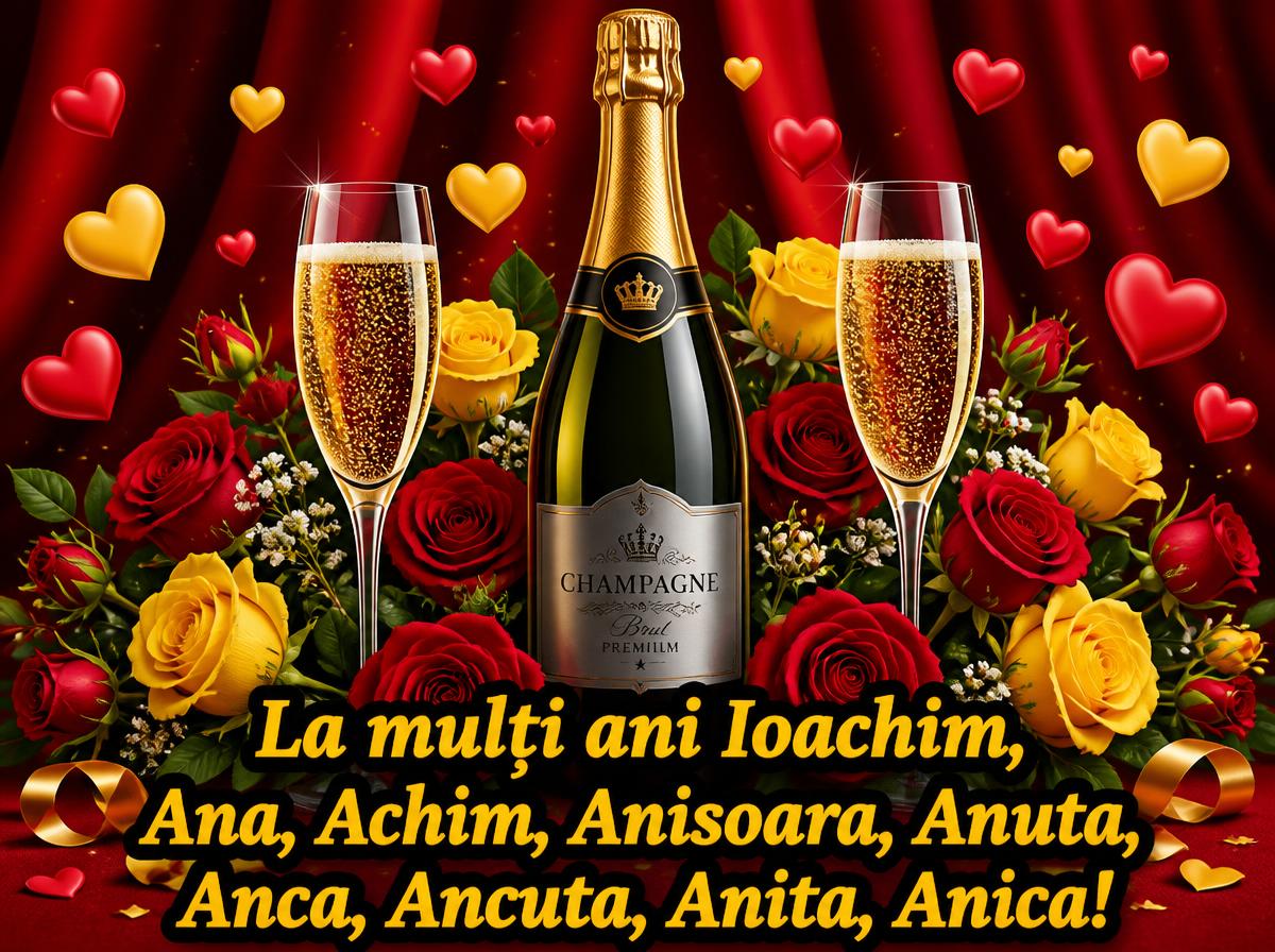 La mulți ani Ioachim, Ana, Achim, Anisoara, Anuta, Anca, Ancuta, Anita, Anica!