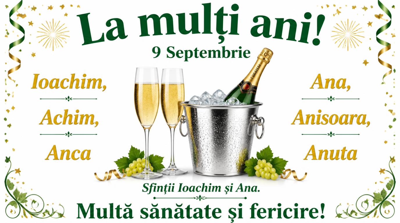 9 septembrie  Sfintii Ioachim si Ana