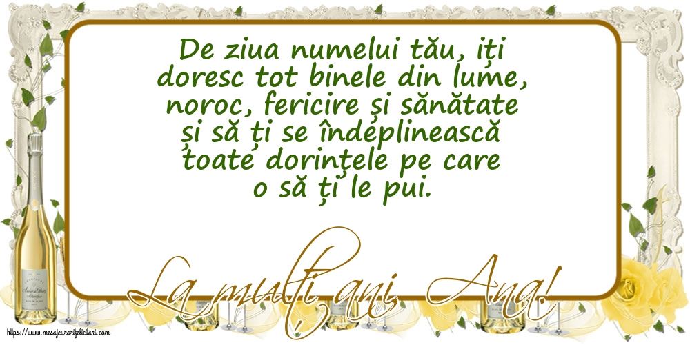 La mulți ani, Ana!