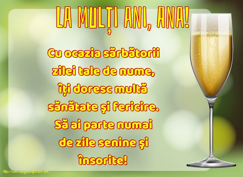 La mulți ani, Ana!