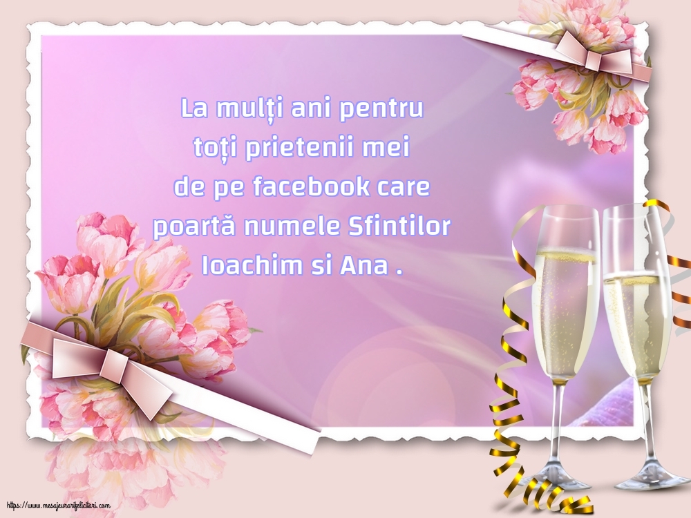 La mulți ani pentru toți prietenii mei de pe facebook