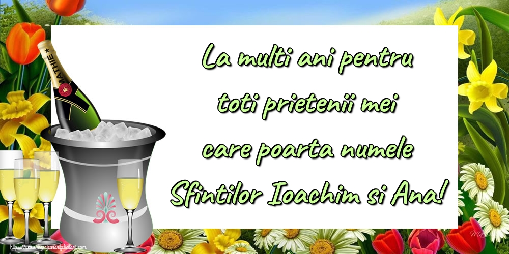 La multi ani pentru toti prietenii mei care poarta numele Sfintilor Ioachim si Ana!