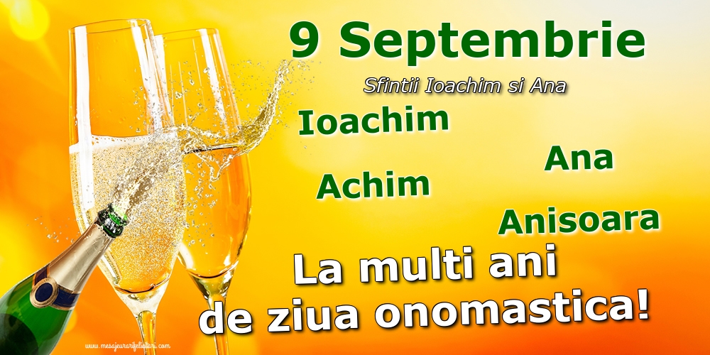 9 Septembrie - Sfintii Ioachim si Ana