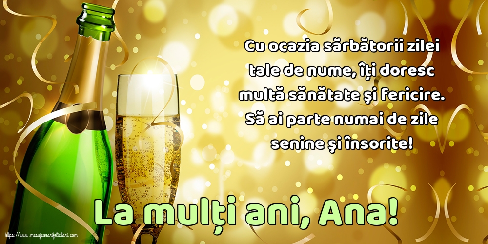 Sfintii Ioachim si Ana La mulți ani, Ana!