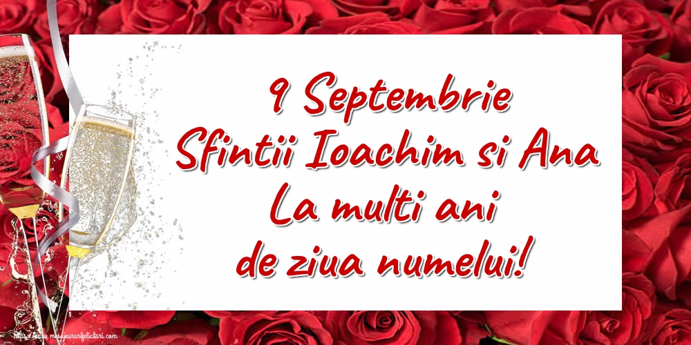 Felicitari de Sfintii Ioachim si Ana - 9 Septembrie Sfintii Ioachim si Ana La multi ani de ziua numelui! - mesajeurarifelicitari.com
