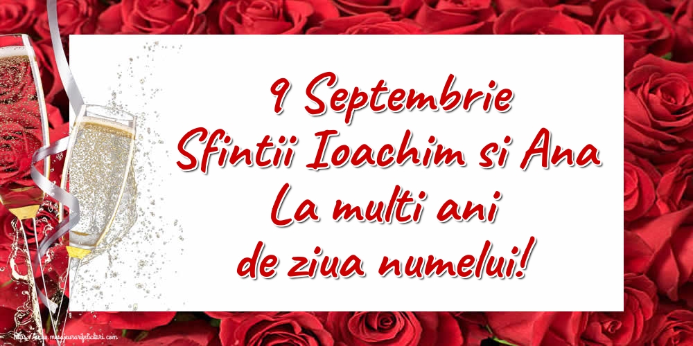 9 Septembrie Sfintii Ioachim si Ana La multi ani de ziua numelui!