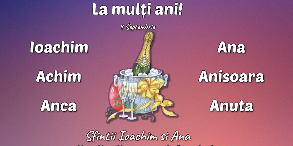 Sfintii Ioachim si Ana 9 Septembrie - Sfintii Ioachim si Ana