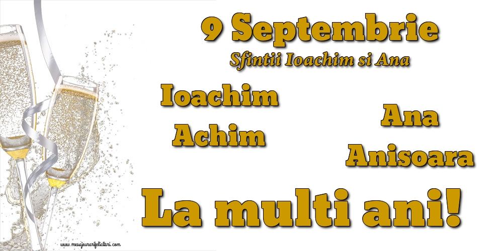 9 Septembrie - Sfintii Ioachim si Ana