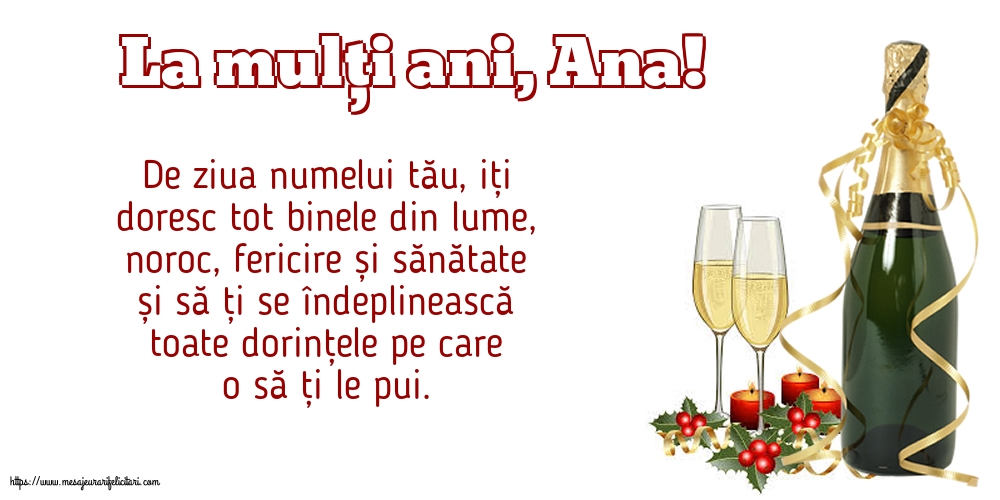 Sfintii Ioachim si Ana La mulți ani, Ana!