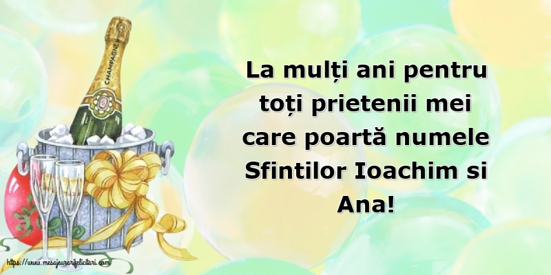 La mulți ani de Sfintii Ioachim si Ana!