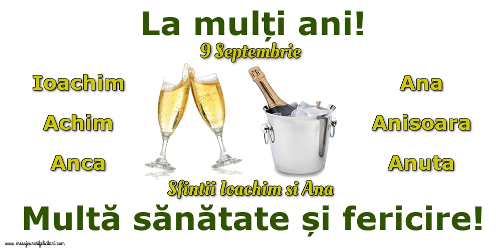 9 Septembrie - Sfintii Ioachim si Ana