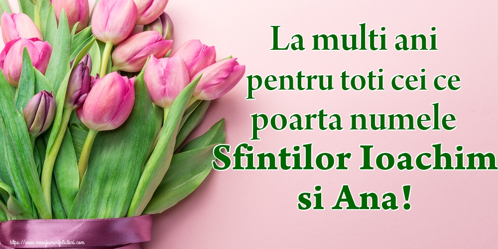 La multi ani pentru toti cei ce poarta numele Sfintilor Ioachim si Ana!