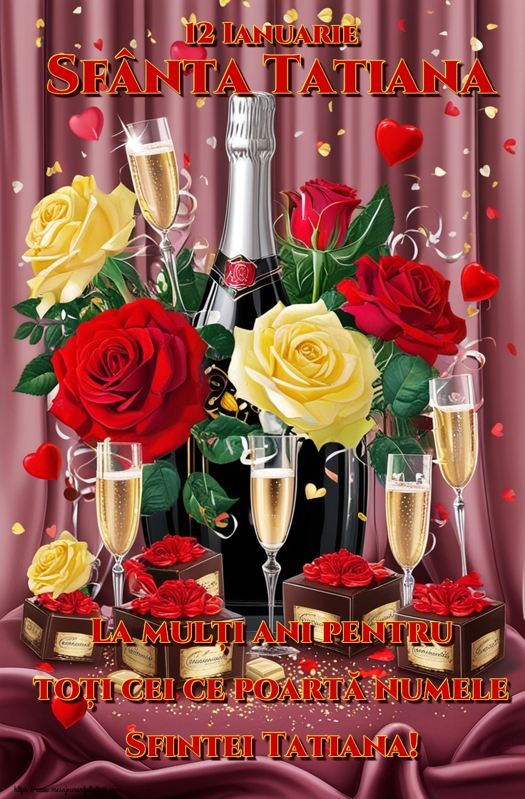 12 Ianuarie Sfânta Tatiana La mulți ani pentru toți cei ce poartă numele Sfintei Tatiana!