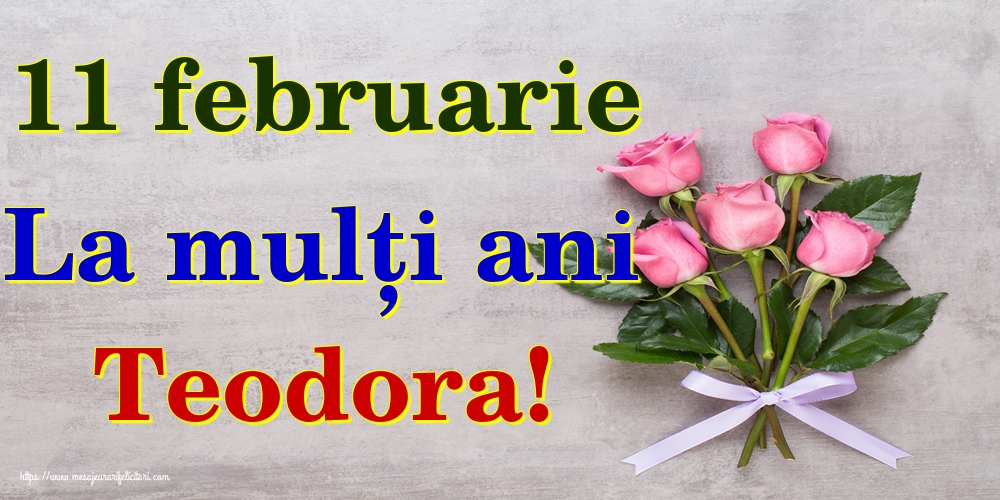 11 februarie La mulți ani Teodora!