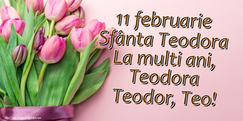 11 februarie Sfânta Teodora La multi ani, Teodora Teodor, Teo!