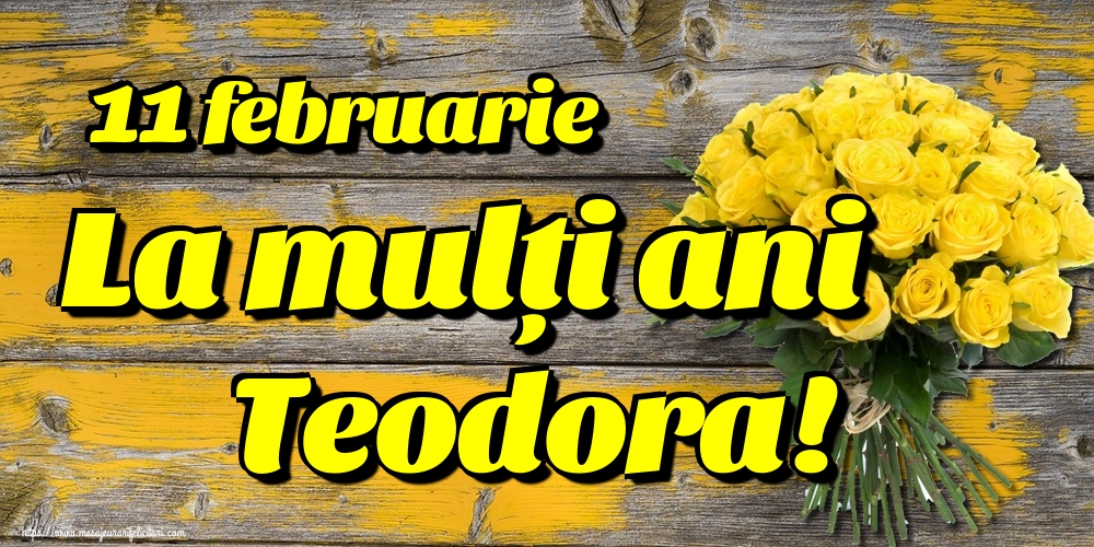 11 februarie La mulți ani Teodora!