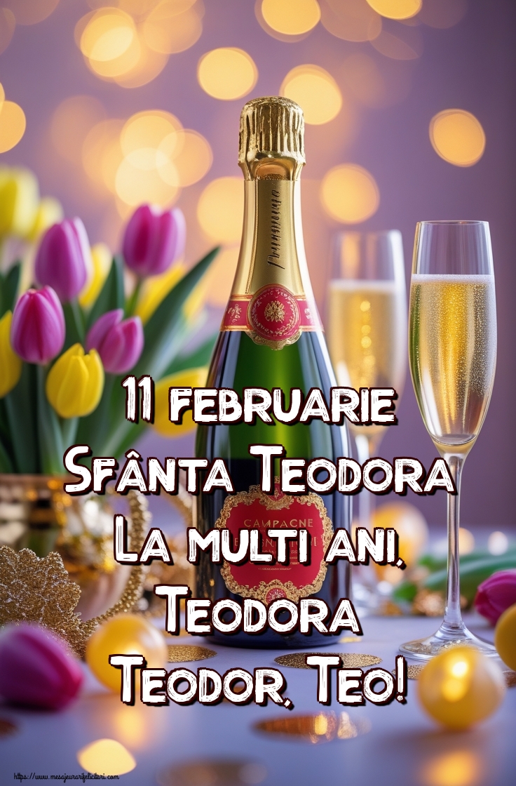 11 februarie Sfânta Teodora La multi ani, Teodora Teodor, Teo!