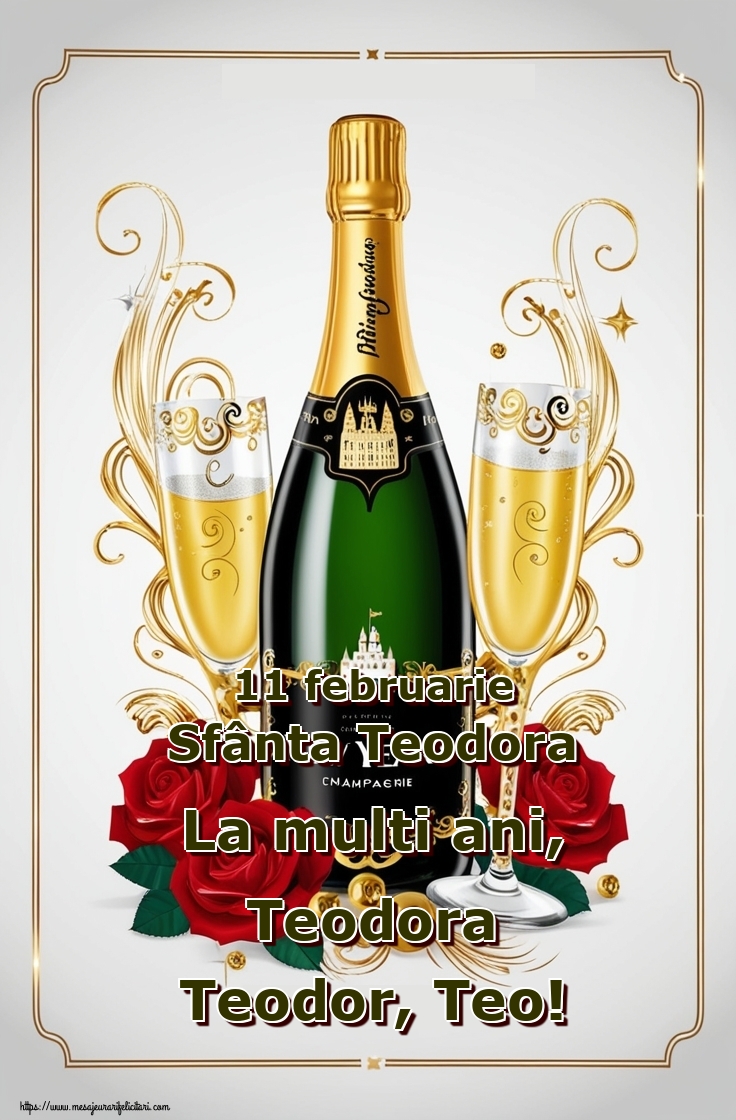 11 februarie Sfânta Teodora La multi ani, Teodora Teodor, Teo!