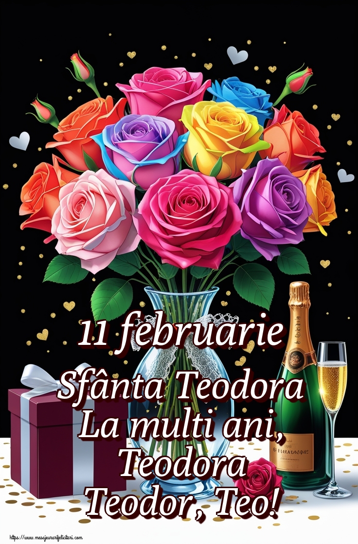 11 februarie Sfânta Teodora La multi ani, Teodora Teodor, Teo!