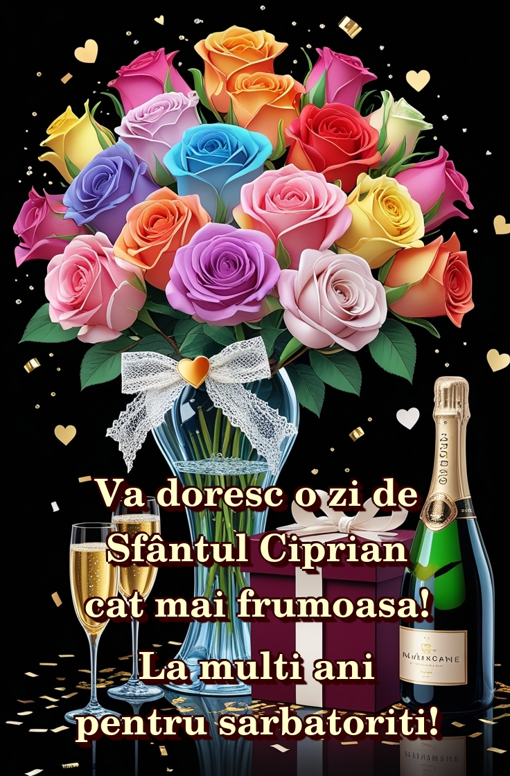 Va doresc o zi de Sfântul Ciprian cat mai frumoasa! La multi ani pentru sarbatoriti!