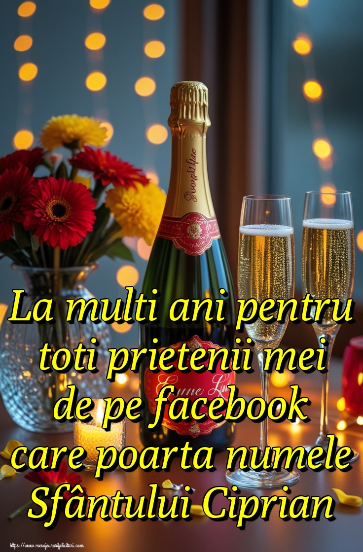 La multi ani pentru toti prietenii mei de pe facebook care poarta numele Sfântului Ciprian