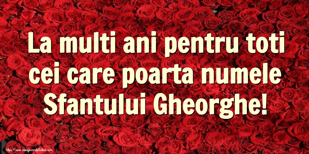 La multi ani pentru toti cei care poarta numele Sfantului Gheorghe!