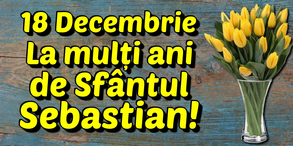 18 Decembrie La mulți ani de Sfântul Sebastian!