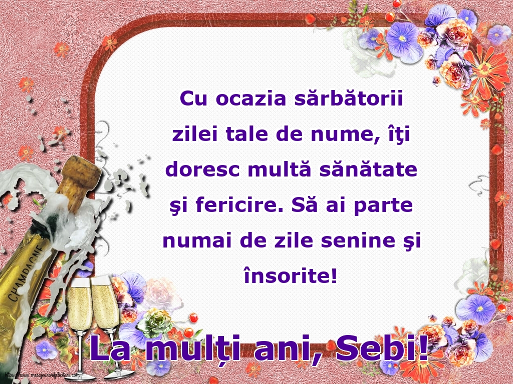 Felicitari de Sfântul Sebastian cu mesaje - La mulți ani, Sebi!