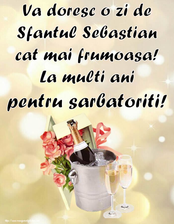 Va doresc o zi de Sfantul Sebastian cat mai frumoasa! La multi ani pentru sarbatoriti!