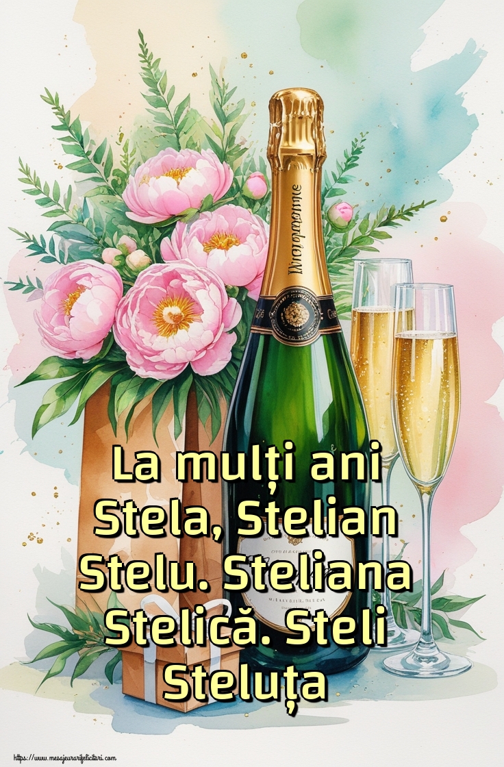 La mulți ani Stela, Stelian Stelu. Steliana Stelică. Steli Steluța