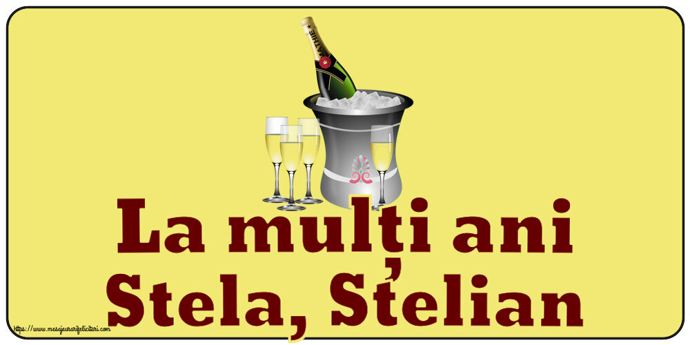 La mulți ani Stela, Stelian ~ șampanie în frapieră