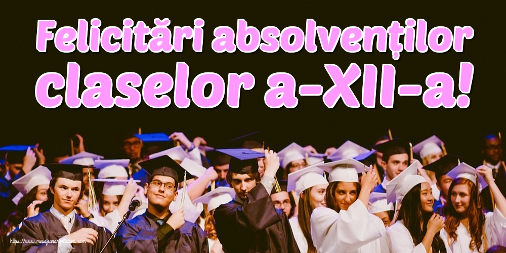 Felicitări absolvenților claselor a-XII-a!