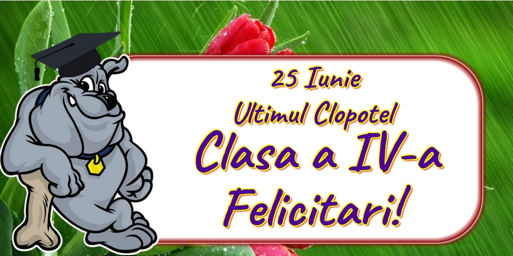 Felicitari de Ultimul clopoţel clasa a IV-a - 25 Iunie Ultimul Clopotel Clasa a IV-a Felicitari!