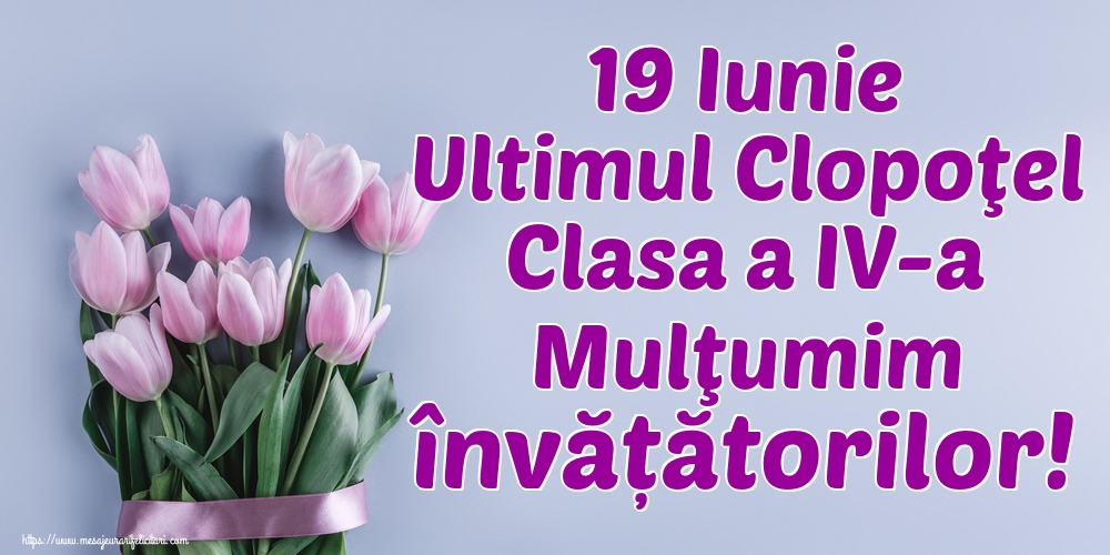 19 Iunie Ultimul Clopoţel Clasa a IV-a Mulţumim învățătorilor!