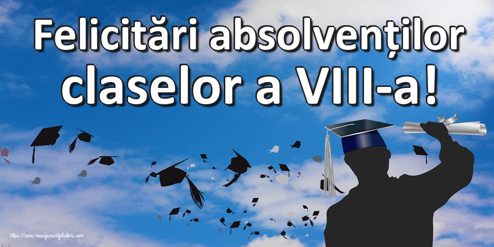 Felicitări absolvenților claselor a VIII-a!