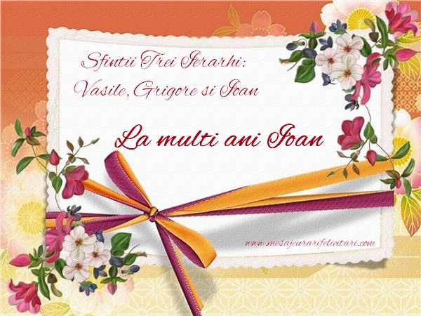La multi ani Ioan