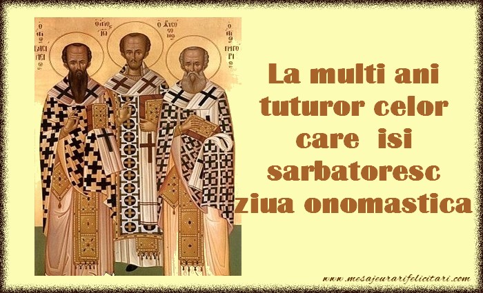 La multi ani tuturor celor care isi  sarbatoresc  ziua onomastica
