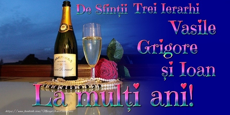 La multi ani de Sfintii Vasile, Grigore si Ioan!