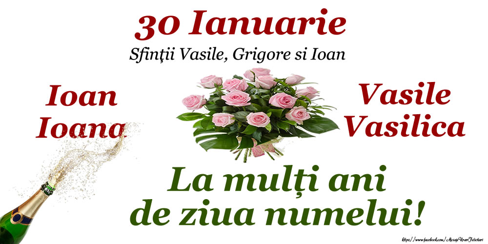 30 Ianuarie - Sfinții Vasile, Grigore si Ioan - La multi ani de ziua numelui!