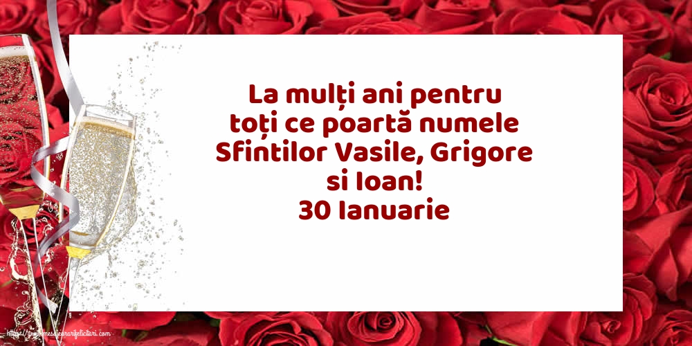 Felicitari de Sfintii Vasile, Grigore si Ioan - 30 Ianuarie - mesajeurarifelicitari.com