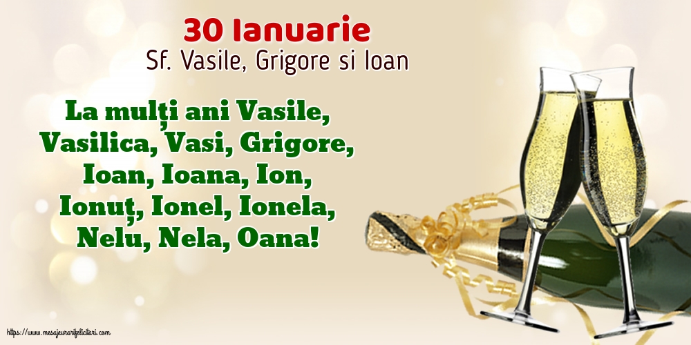 30 Ianuarie - Sf. Vasile, Grigore si Ioan
