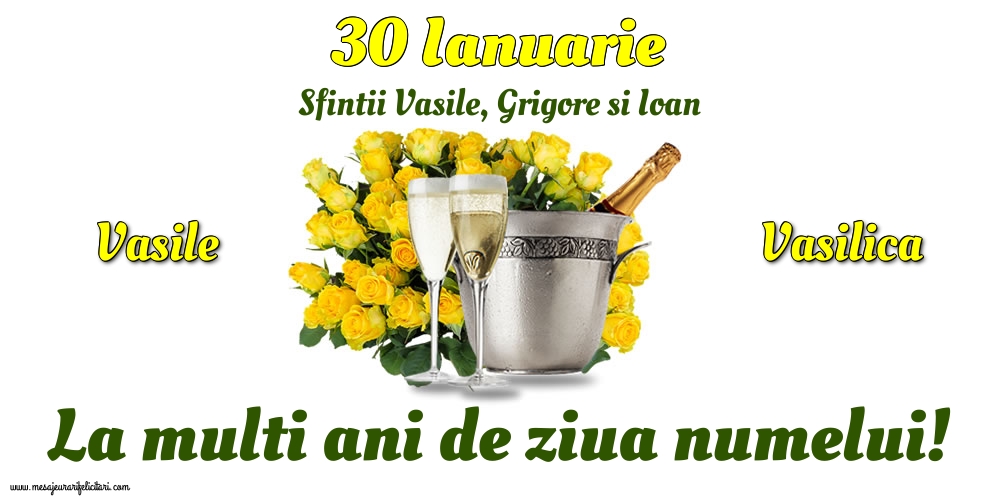 Felicitari de Sfintii Vasile, Grigore si Ioan - 30 Ianuarie - Sfintii Vasile, Grigore si Ioan - mesajeurarifelicitari.com