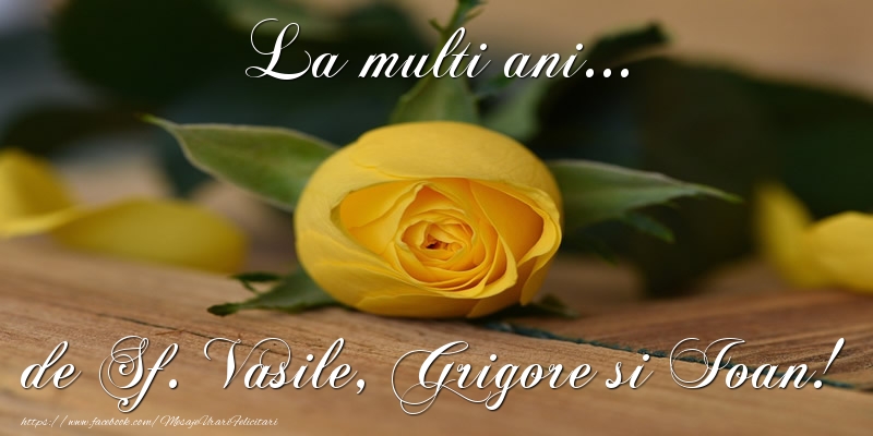 La multi ani... de Sf. Vasile, Grigore si Ioan!